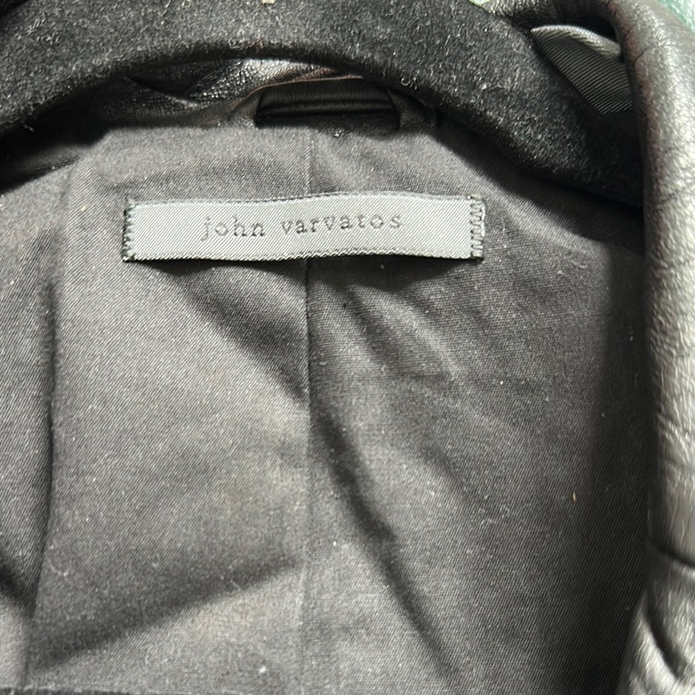 John Varvatos Black Leather Jacket